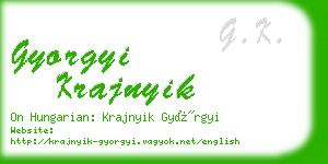 gyorgyi krajnyik business card